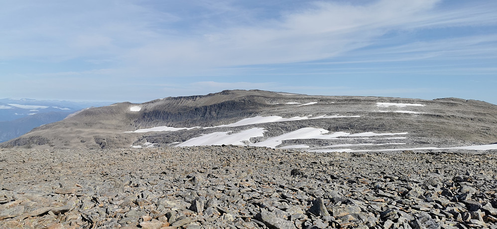 Ifrå Høgefjellet 1411 moh mot Bukkenibba 1520 moh  