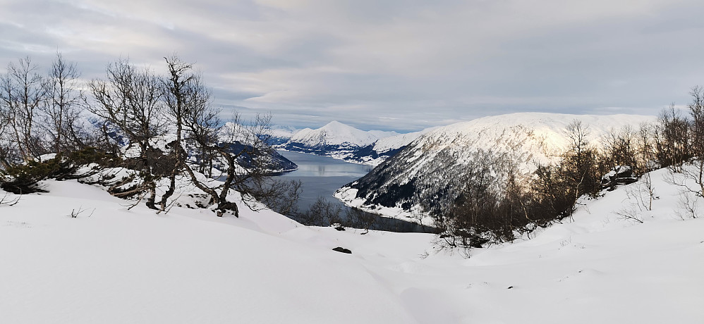 Drar seg til med skyer og uver er i vente! Ifrå Orkja mot Jølstravatnet og nedrebygda. 