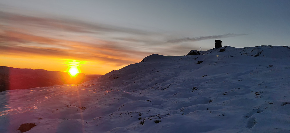 Rakk akkurat solnedgangen 
