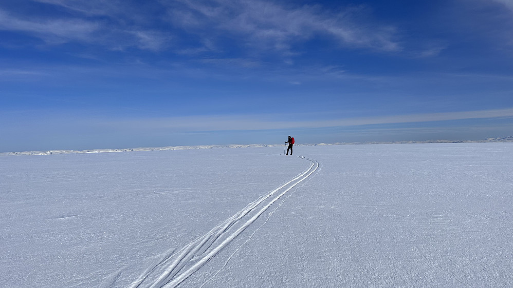 Inne på høgste punkt av Fresvikbreen 