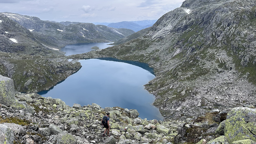 Siste del av tur og nedstigning ifrå Bjørneryggen