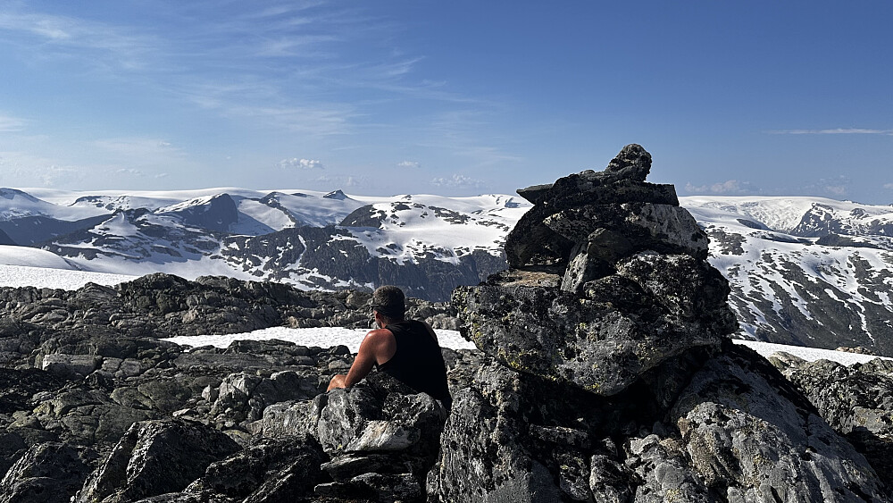 På toppen av Eldedalsbreen