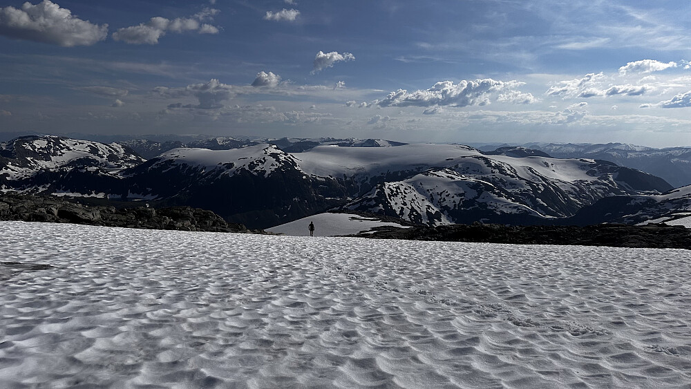 Magisk retur ifrå og utsikt ifrå Eldedalsbreen
