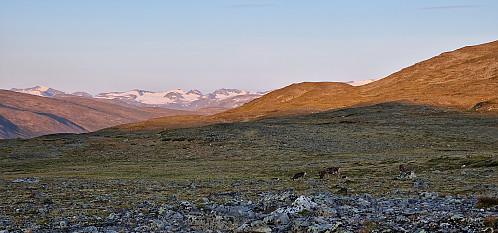 Sola står opp over Veotindane