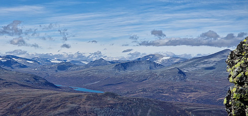 Utsikt mot Norges to høyeste fjell