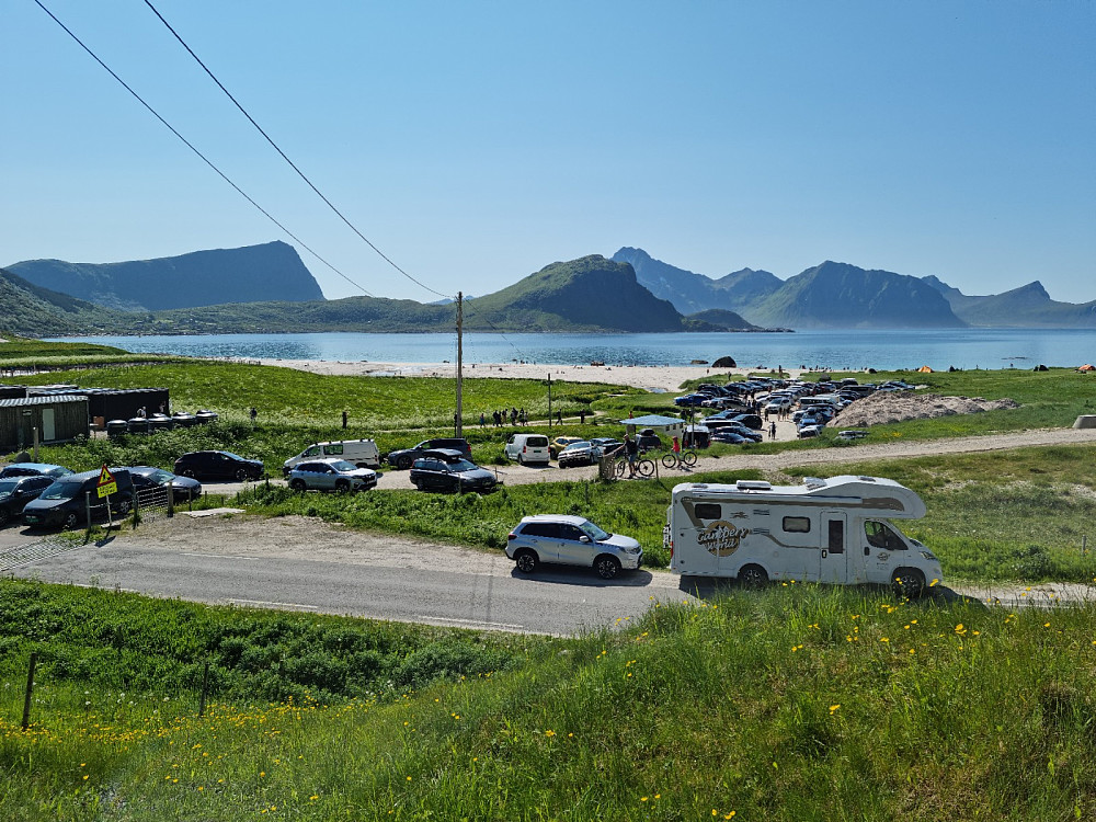 Parkeringskaos på Haukedalstranda
