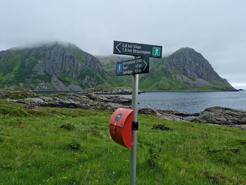 Postkasse ved et av fyrene
