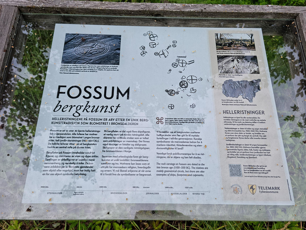 Infotavle over Helleristningene