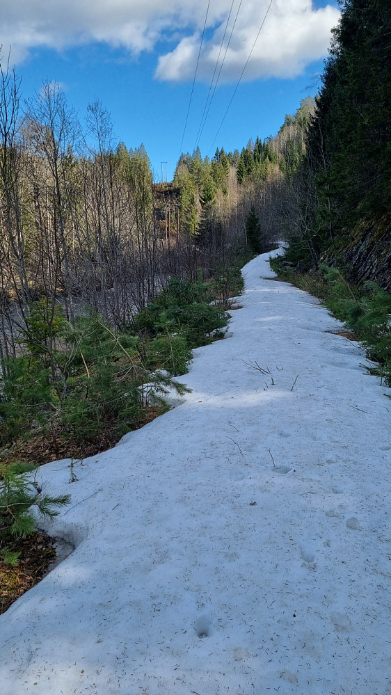 Møtte snø i veien ganske fort