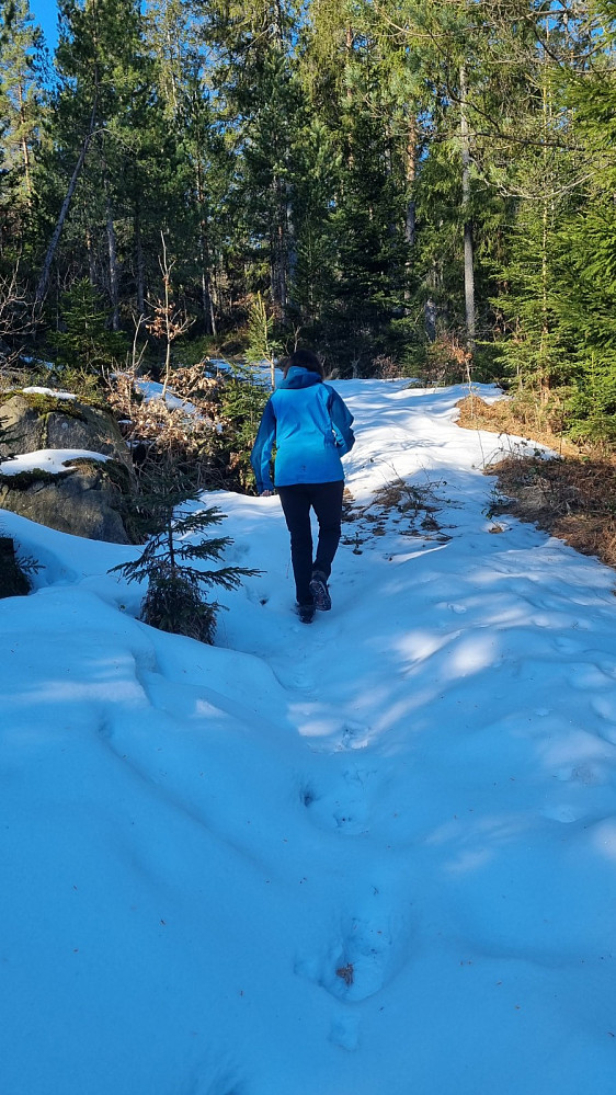 En del snø oppover