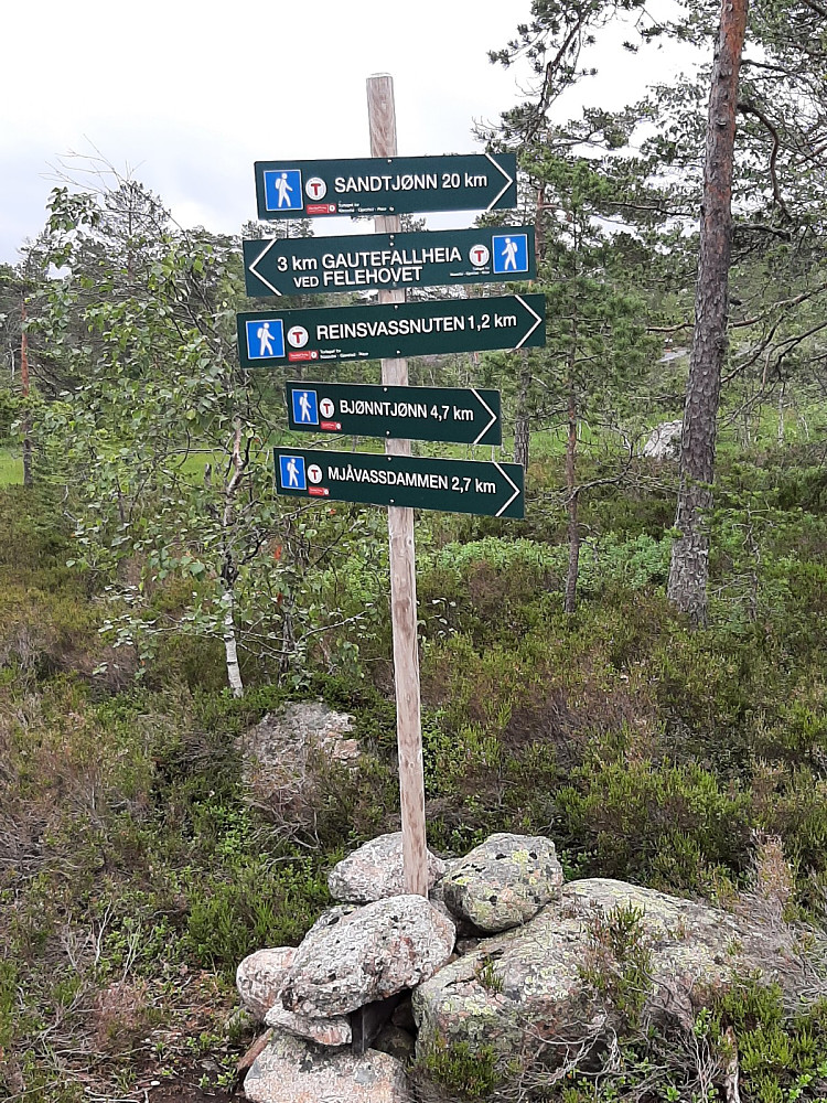 Godt skiltet hele veien opp.