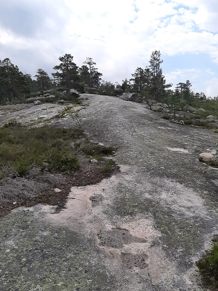 Stien gikk for det meste på svaberg/fjell oppover.
