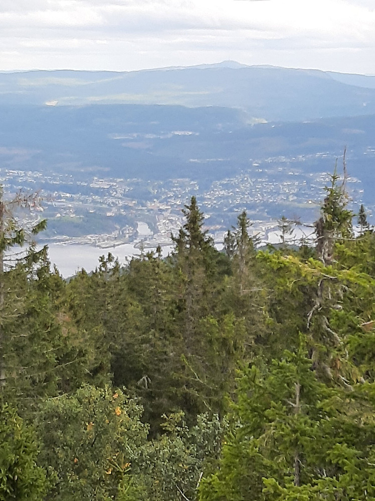 Fin utsikt ned mot Notodden.