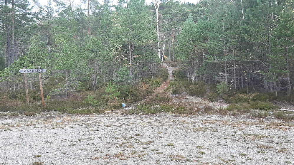 Stistart fra parkeringen.