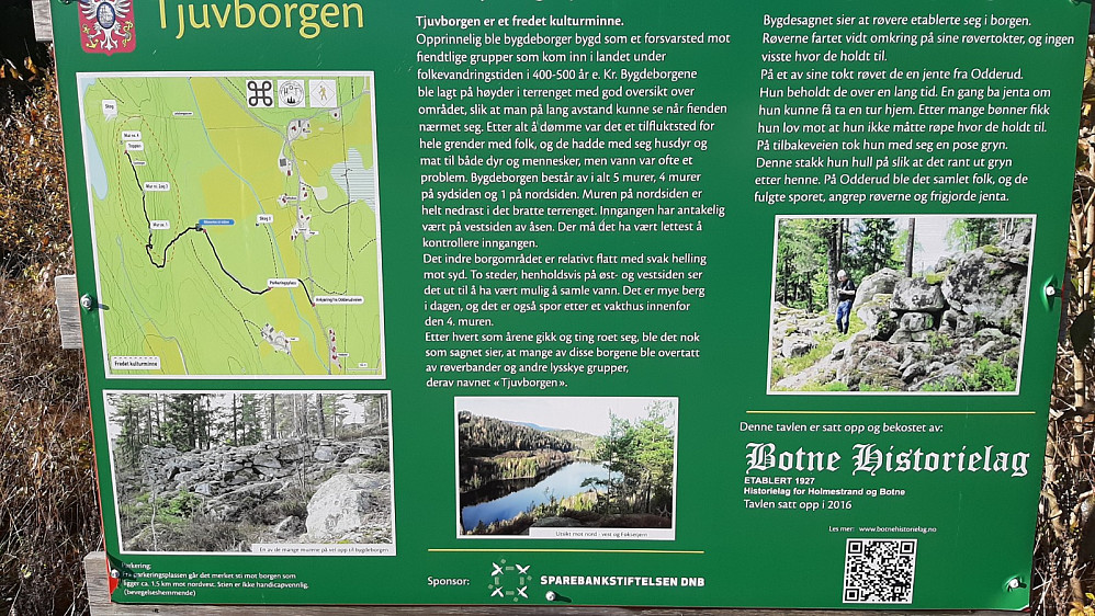 Oversiktstavle på parkeringsplassen.