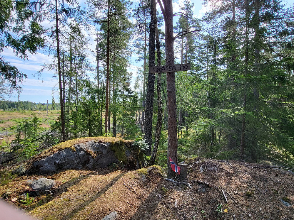 Toppunktet på Høyåsen.