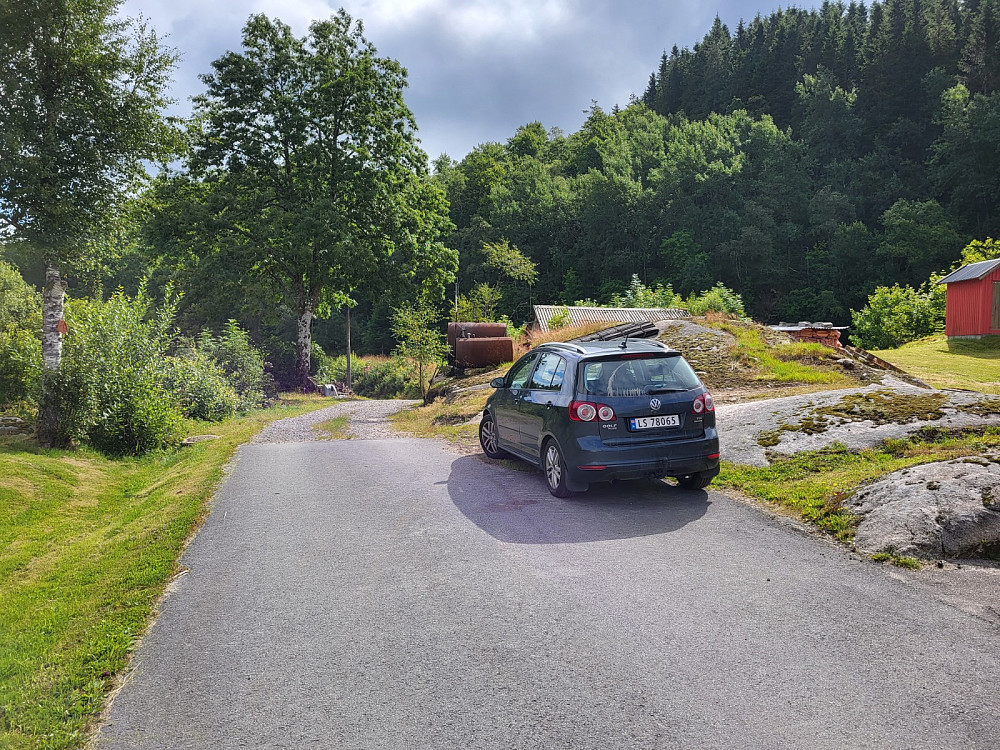 Her parkerte jeg.