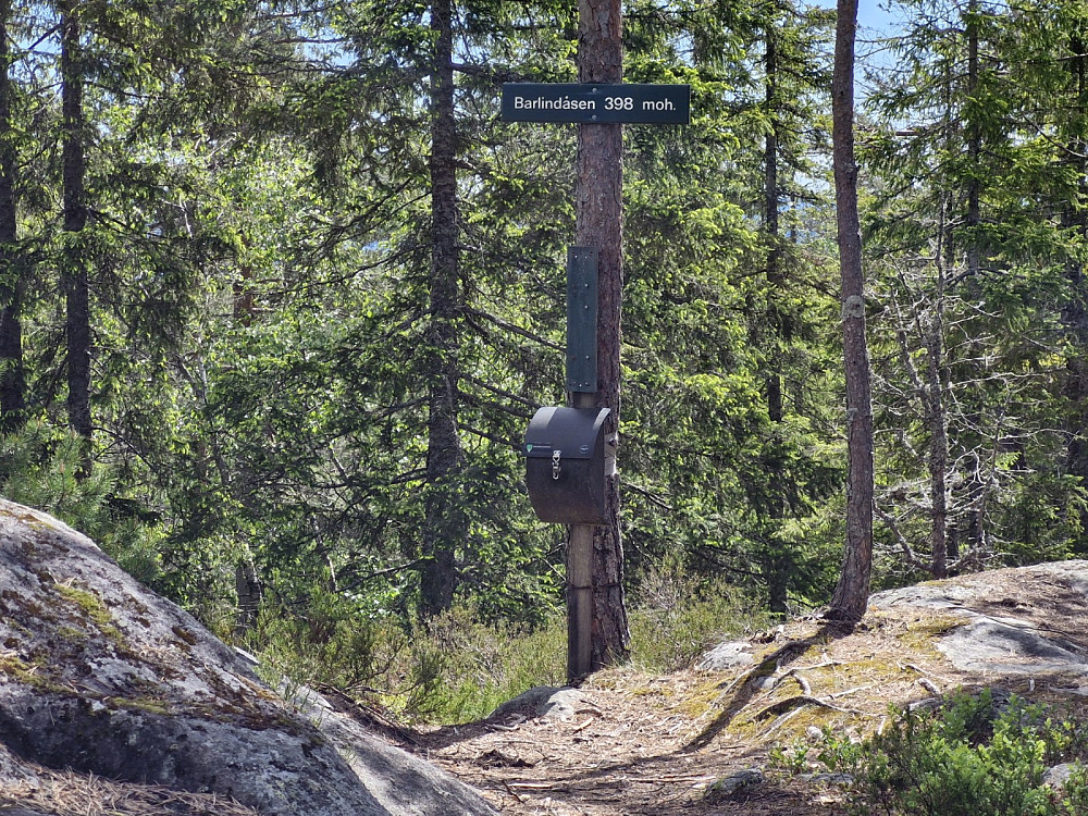 Her er jeg på toppen av Barlindåsen