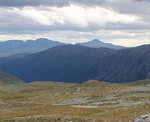 Frå Grønleinberget. Det er fjella i Ål som visar seg fram i dag