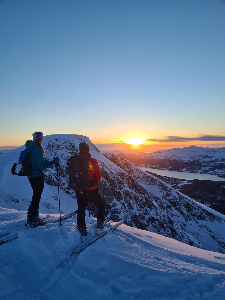 Toppen av Skålaksla med solnedgang