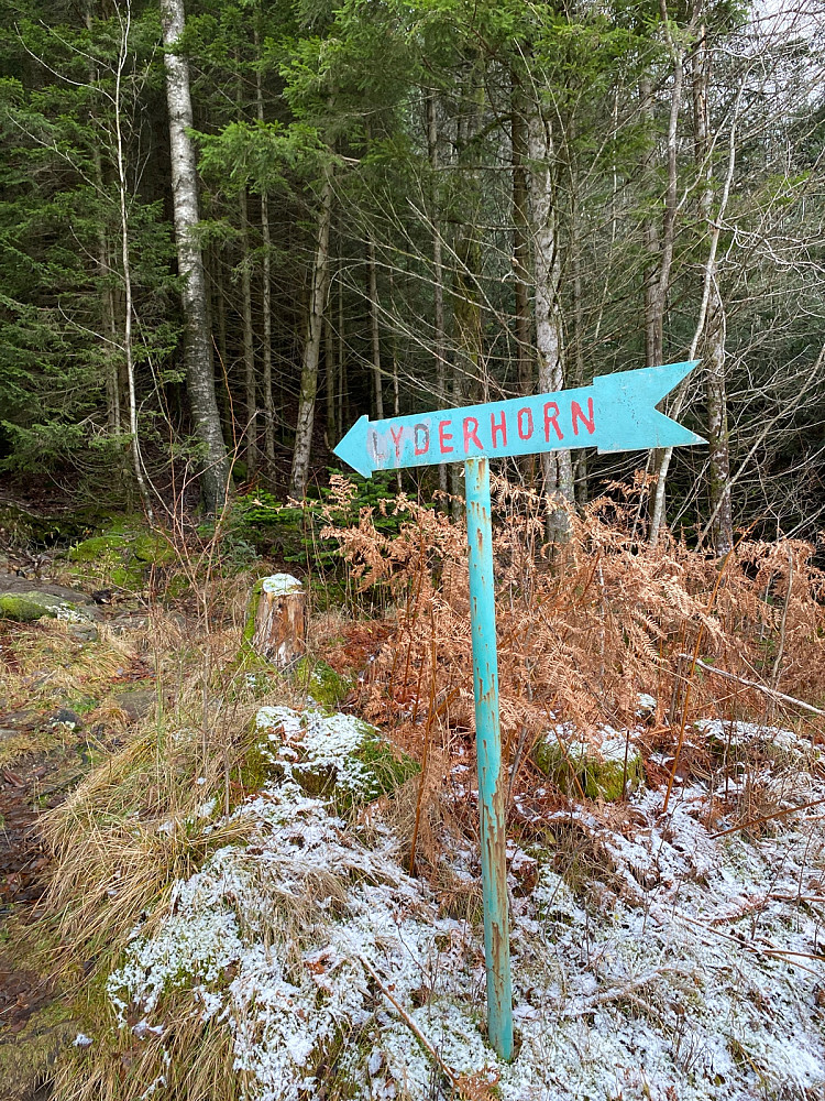Start på sti fra Søre Banuren