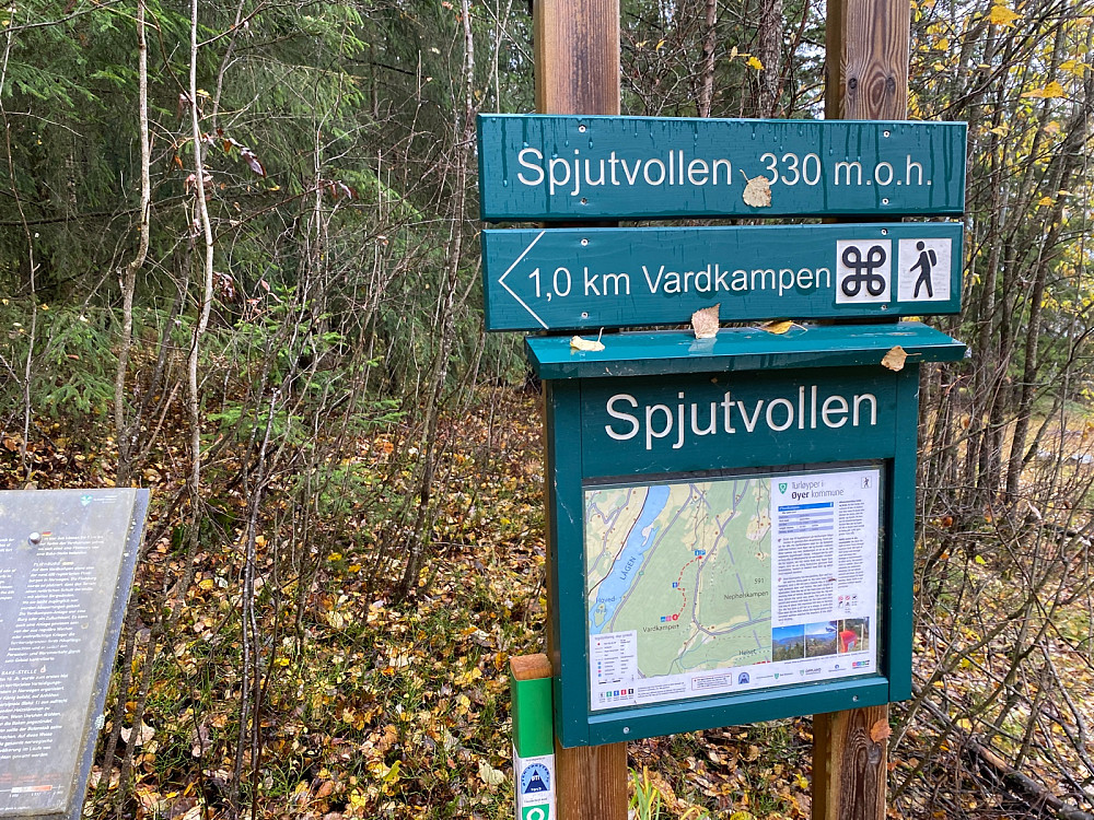 Skilt ved start