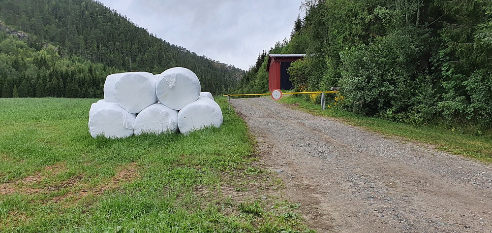 Jeg valgte å gå det korte stykket opp dit stien skulle starte. Ingen skilt eller merking her