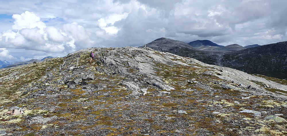 Etter å ha gått et stykke bort fjellryggen, kom vi til det høyeste punktet