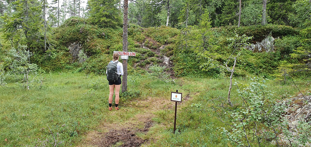 Her var det skilt og litt info