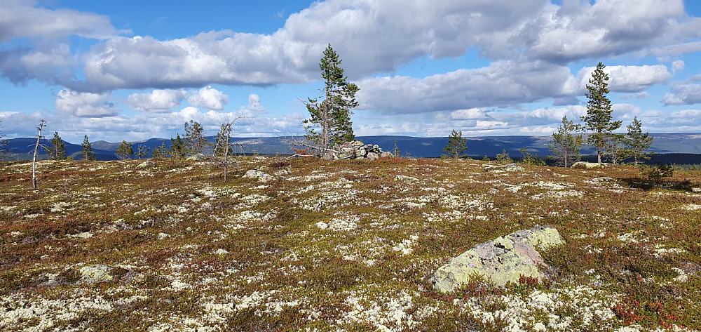 En liten steinrøys på toppen av Volsfjellet
