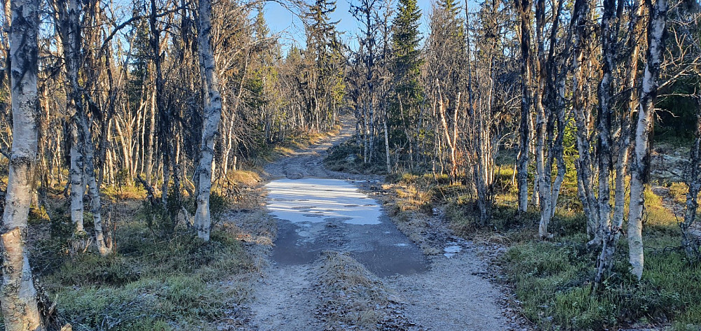 Også lengre inn var det noen steder det hadde vært litt vågalt å kjøre motorsykkel i dag