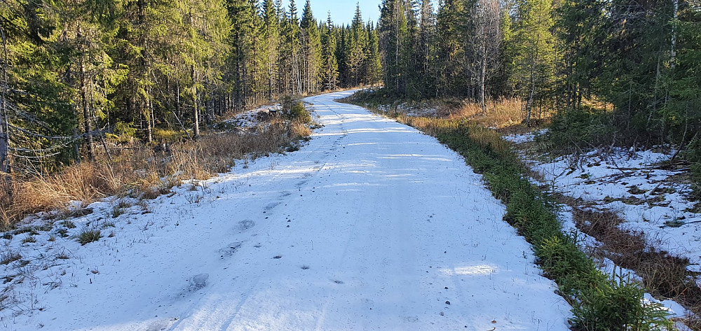 Det ble snøføre høyere opp, men heldigvis ikke så glatt