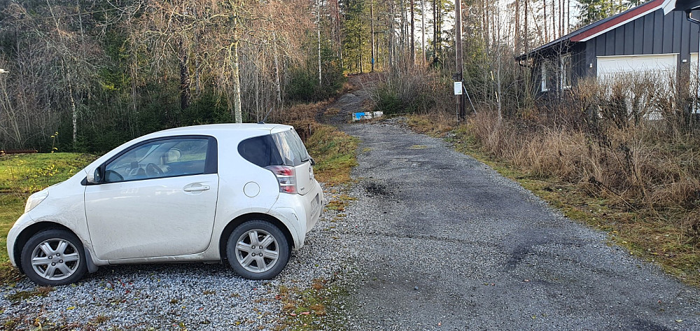 Det var mulig å parkere rett ved stistart