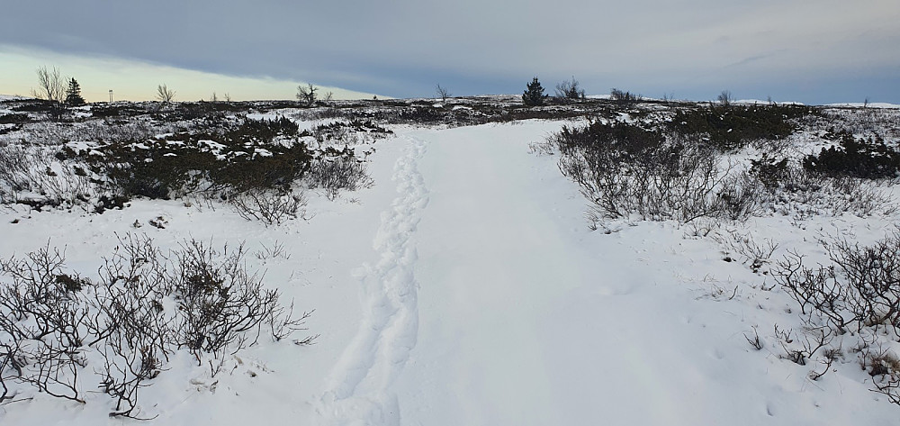 Det var en kald trekk her oppe og det er vinter i høyden nå. Litt mer snø så er det skiføre mange steder