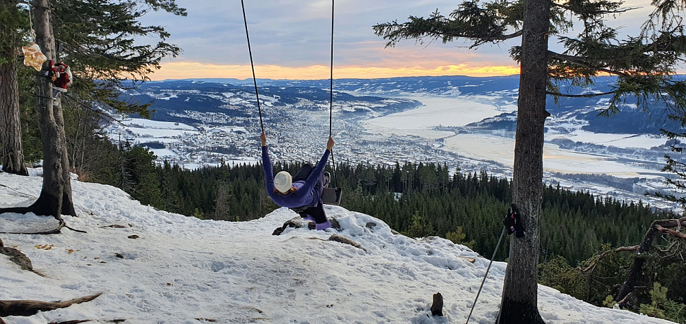GO testet huska på utkikkspunktet nedenfor toppen