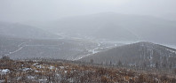 Utsikt ned mot dalen hvor skiskytter løypene er