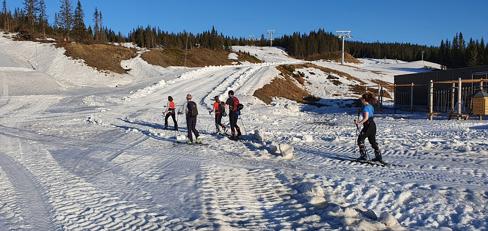 På Gondoltoppen var det delvis brøytet