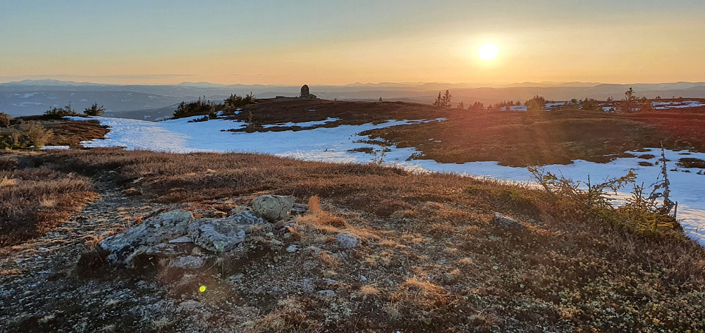 Toppen av Hafjell mot solnedgangen