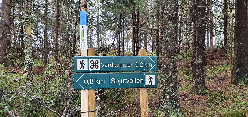 Stolpe ved skiktet ved det gamle borg anlegget