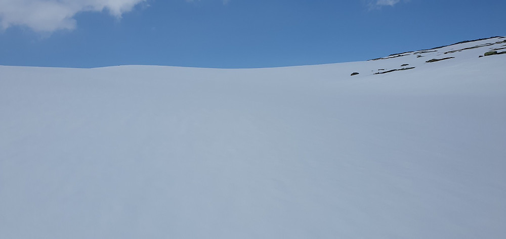 Snøen var våt og tyngre å gå i enn i går. Det ble derfor god trim opp den bratte fjellsiden fra Krossbu