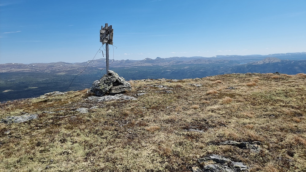 Toppen av Hellberget mot Venabufjellet, Med Muen midt i bildet