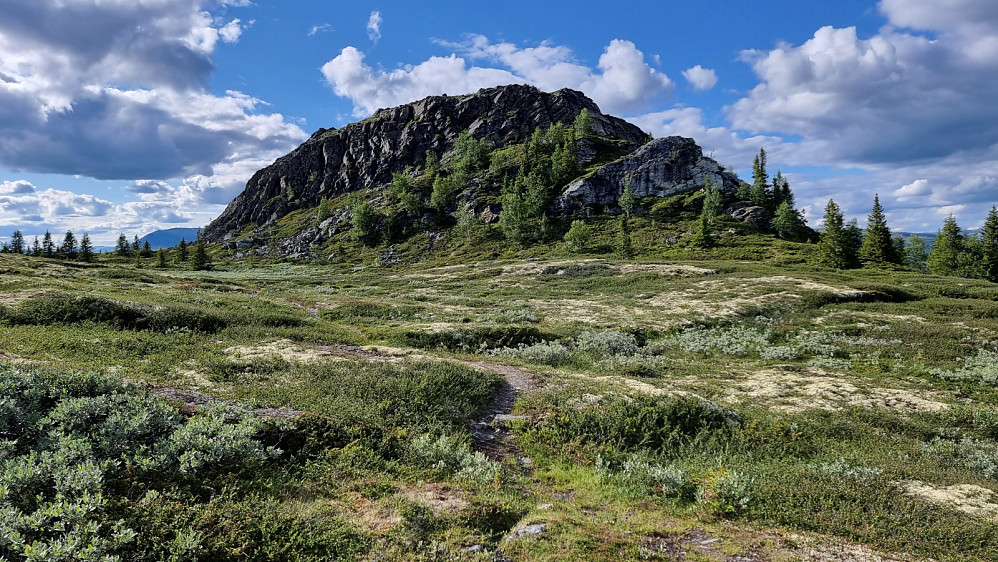 Når jeg kom nærmere Veslkampen, så jeg at det kunne bli en bratt tur opp