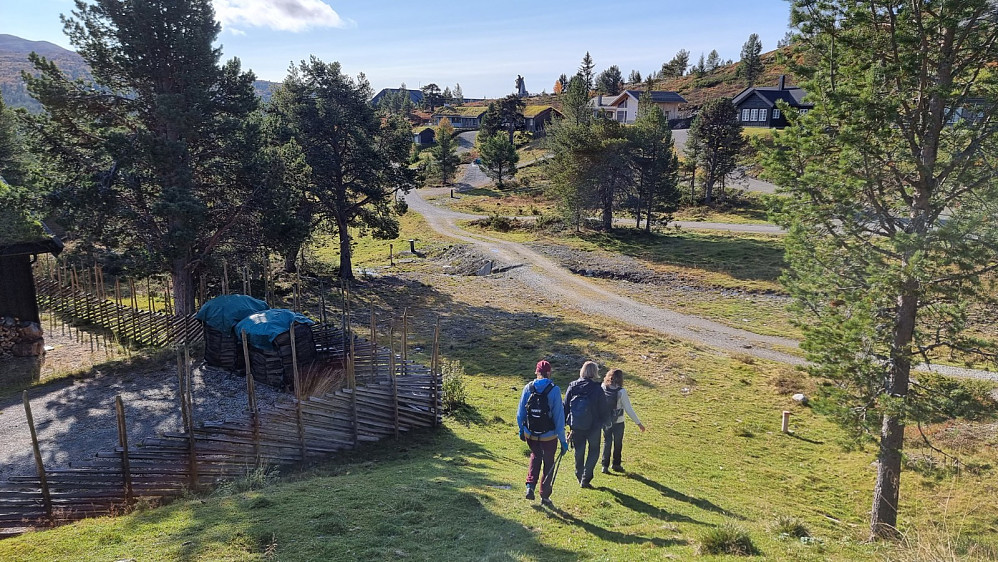 Damene var ivrige i dag, og startet fra hytta en stund før oss