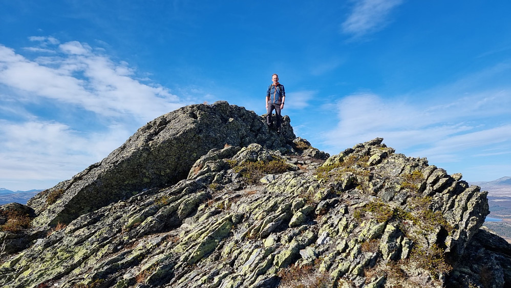 Litt luftig på Geitryggen og det ga en god følelse av å være på en skikkelig fjelltur