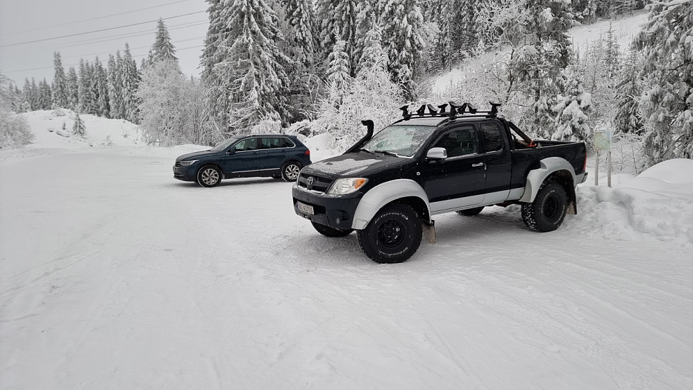 Godt med plass på parkeringsplassen i dag