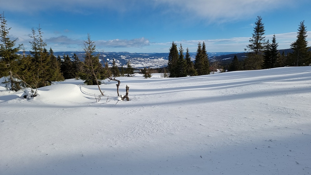 Flott utsikt ned på Lillehammer på returen