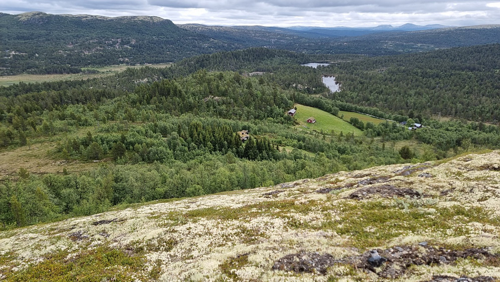 Tilbakeblikk litt oppe i fjellsiden