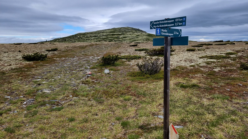 Godt skiltet her oppe. Jeg holdt til høyre i dette krysset