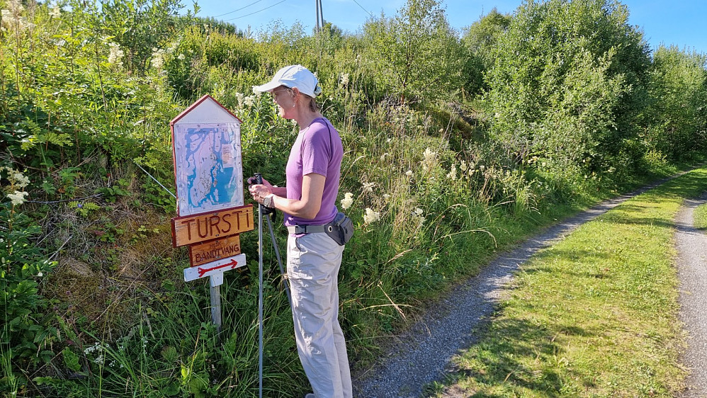 Info tavle der stien startet