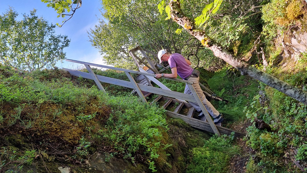 Stien var ganske krevende, og det ble en liten utfordring for GO